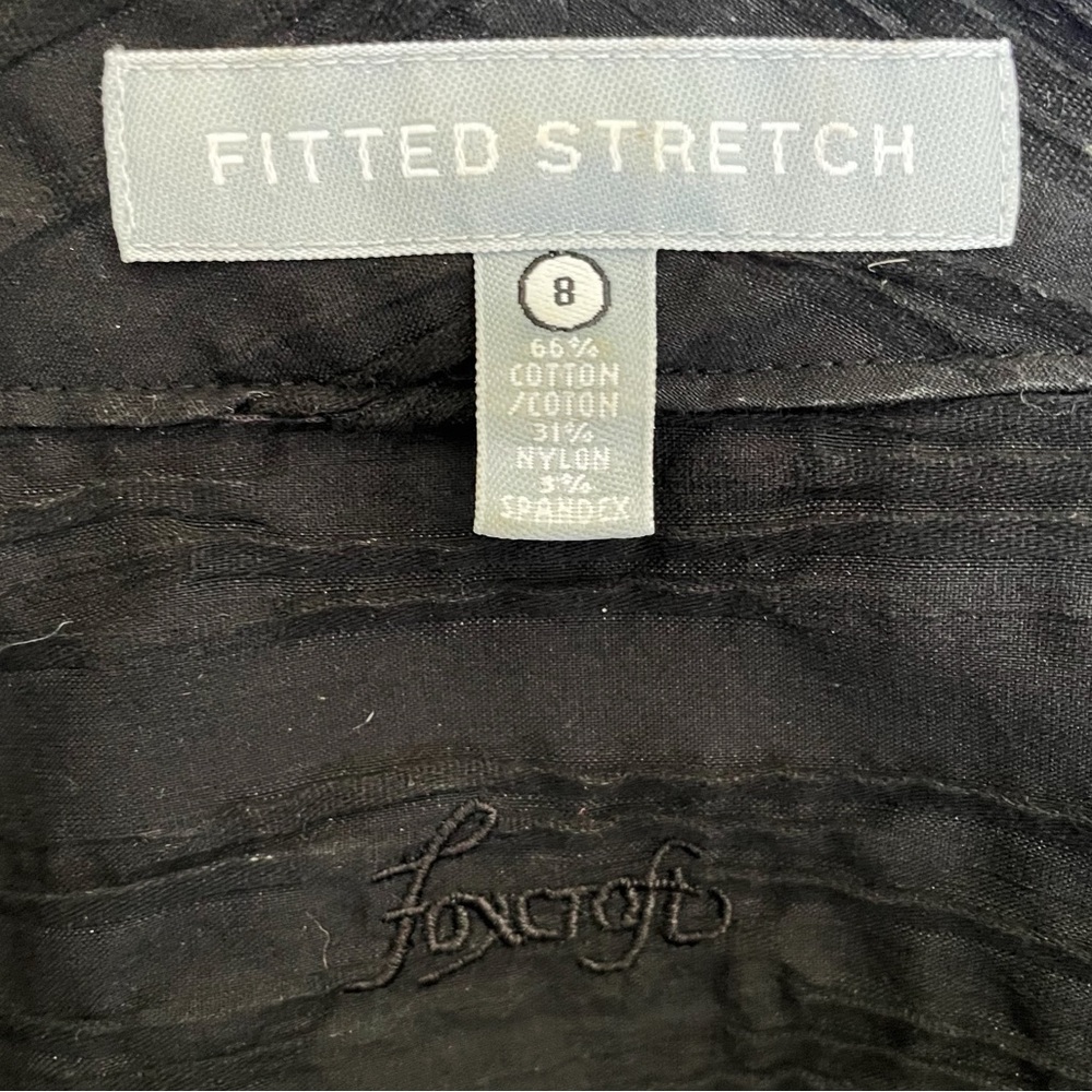 Foxcroft Textured Fitted Stretch Button Up Shirt - image 8